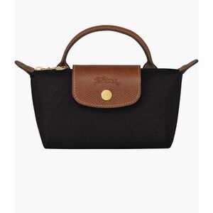 Longchamp Black Le Pliage Cosmetics Case